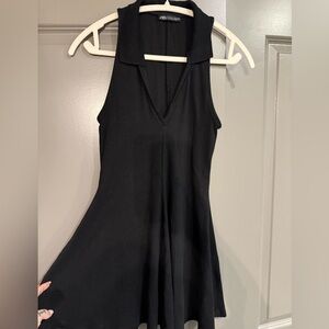 Zara Sleeveless Black Tshirt Dress